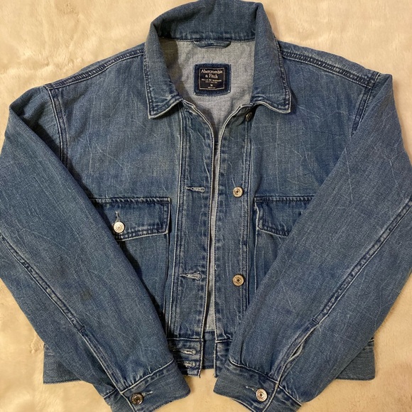 Abercrombie distressed jean jacket